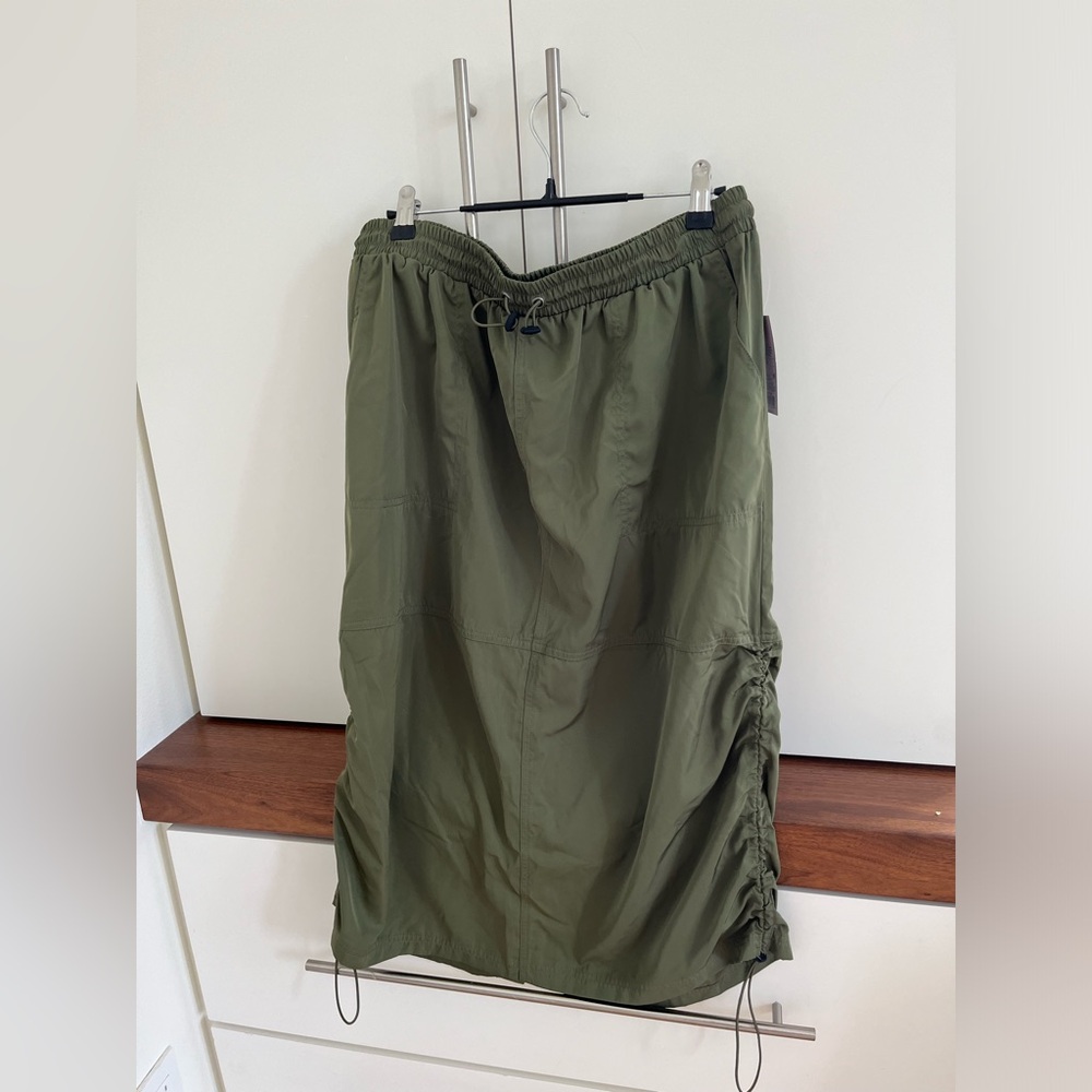Wild Fable utility parachute midi skirt from Target, olive, large, NWT